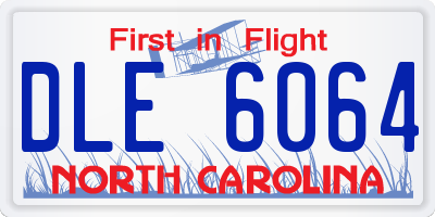 NC license plate DLE6064
