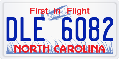 NC license plate DLE6082