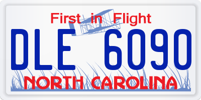 NC license plate DLE6090