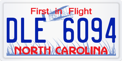 NC license plate DLE6094