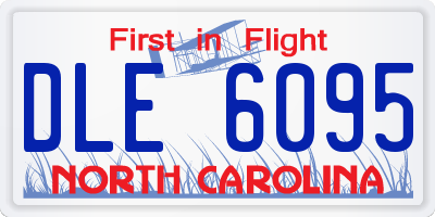 NC license plate DLE6095