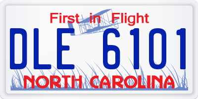NC license plate DLE6101