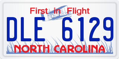 NC license plate DLE6129