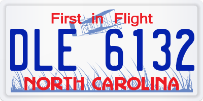 NC license plate DLE6132
