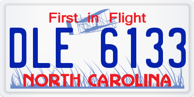 NC license plate DLE6133
