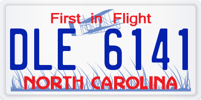 NC license plate DLE6141