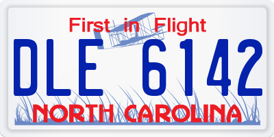 NC license plate DLE6142