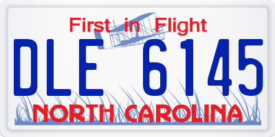 NC license plate DLE6145