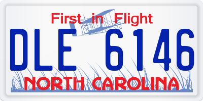NC license plate DLE6146