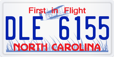 NC license plate DLE6155