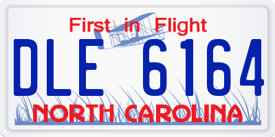 NC license plate DLE6164