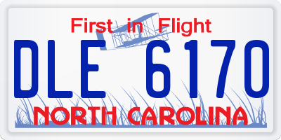 NC license plate DLE6170