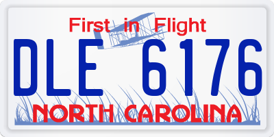 NC license plate DLE6176