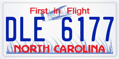 NC license plate DLE6177