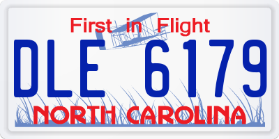 NC license plate DLE6179