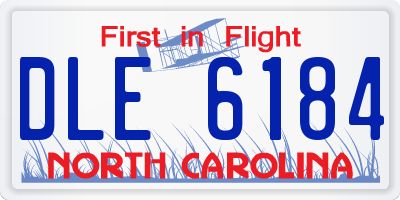 NC license plate DLE6184