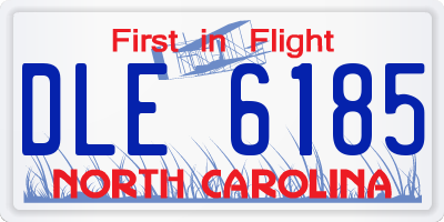 NC license plate DLE6185
