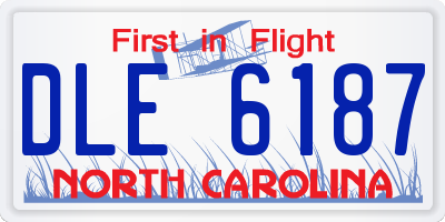 NC license plate DLE6187