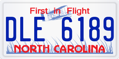 NC license plate DLE6189