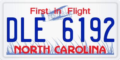 NC license plate DLE6192