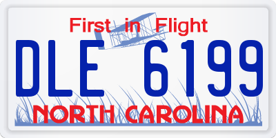NC license plate DLE6199