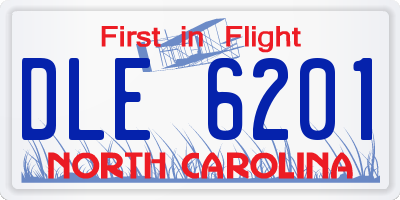 NC license plate DLE6201
