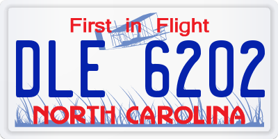 NC license plate DLE6202