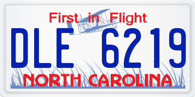 NC license plate DLE6219
