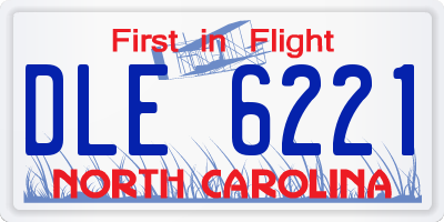 NC license plate DLE6221
