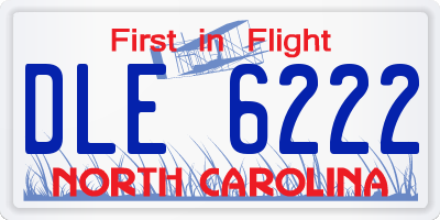 NC license plate DLE6222