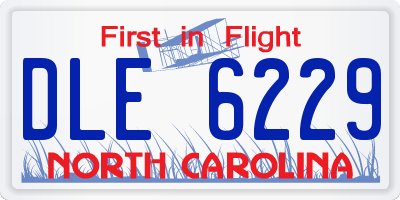 NC license plate DLE6229