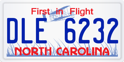 NC license plate DLE6232