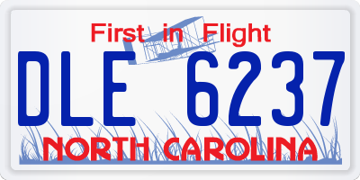 NC license plate DLE6237