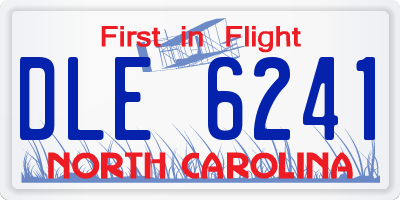 NC license plate DLE6241