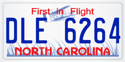 NC license plate DLE6264