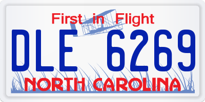 NC license plate DLE6269