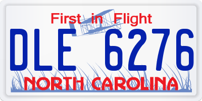 NC license plate DLE6276