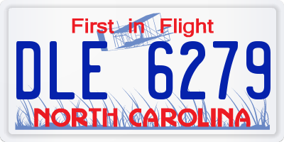 NC license plate DLE6279