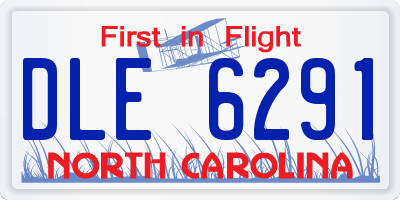 NC license plate DLE6291