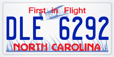 NC license plate DLE6292