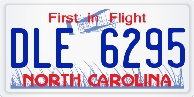 NC license plate DLE6295