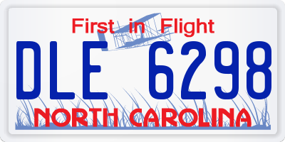 NC license plate DLE6298