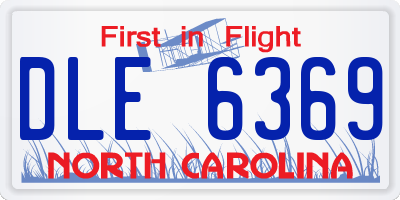NC license plate DLE6369