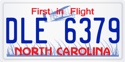 NC license plate DLE6379