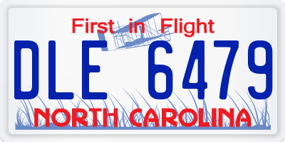 NC license plate DLE6479