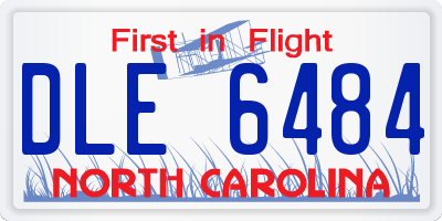 NC license plate DLE6484