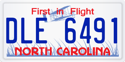 NC license plate DLE6491