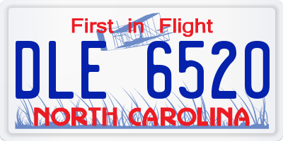 NC license plate DLE6520
