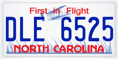 NC license plate DLE6525