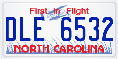 NC license plate DLE6532